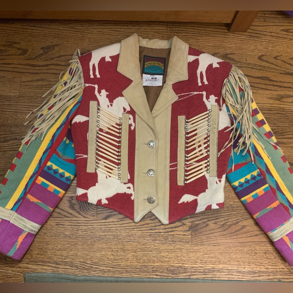 Vintage Pioneer Wear Western Fringe Jacket
